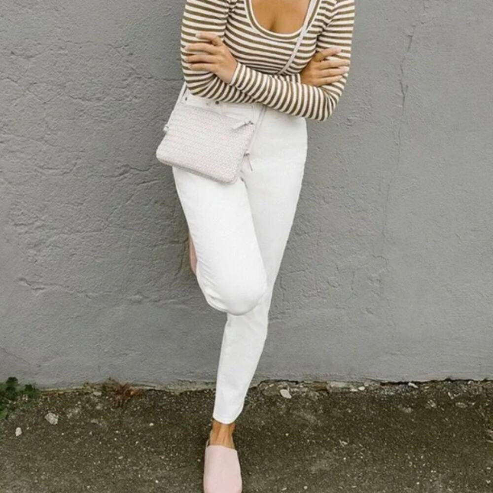 Madewell High Waist The Curvy Perfect Vintage Jeans Tile White Plus Size 14W NWT